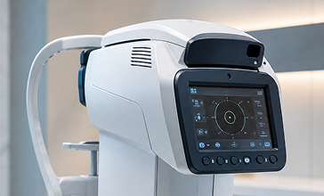Screen for glaucoma with a pressure test